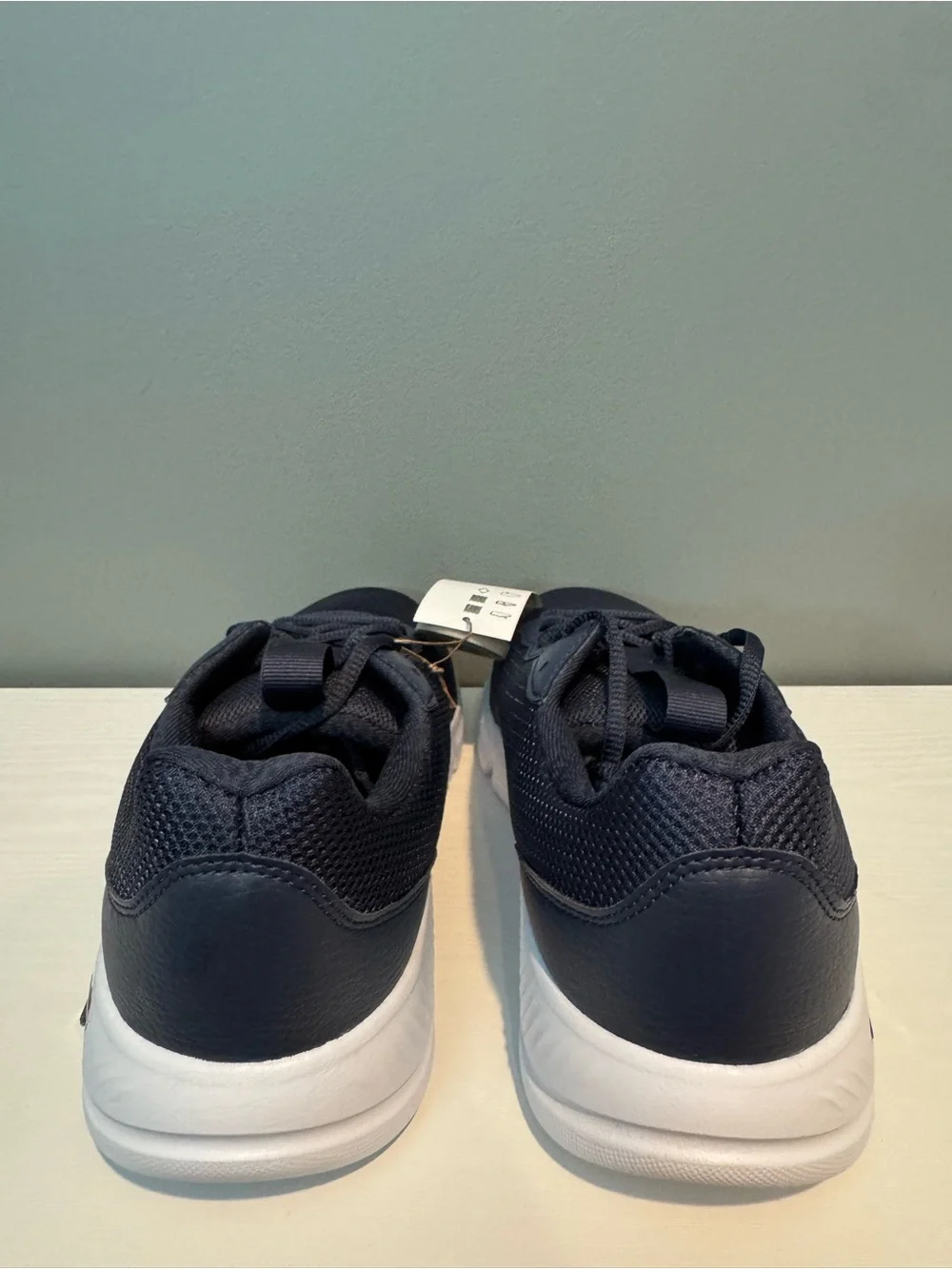 adidas cloudfoam flex Navy Blue Mesh Men's Casual Sneakers-MINOR GLUE STAIN